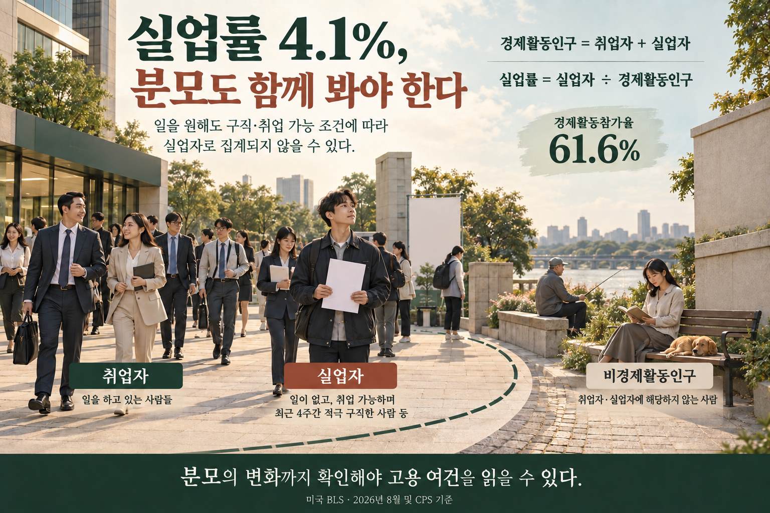 실업률의 분모와 경제활동참가율