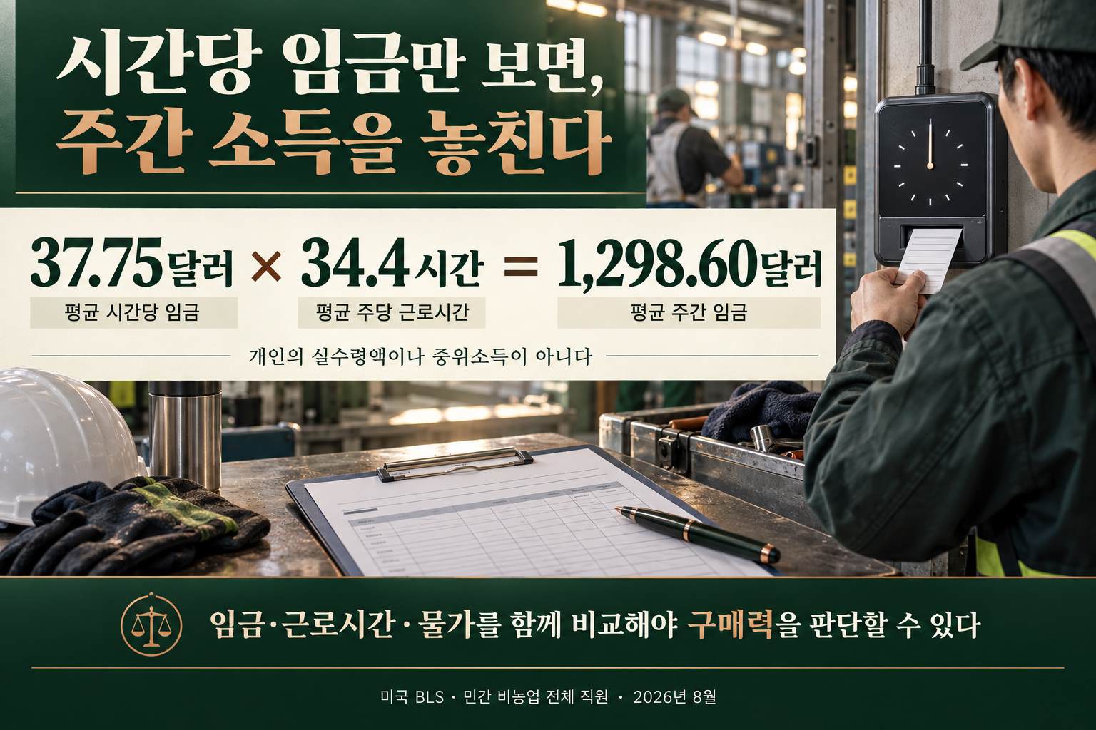 시급과 시간으로 읽는 주간 임금