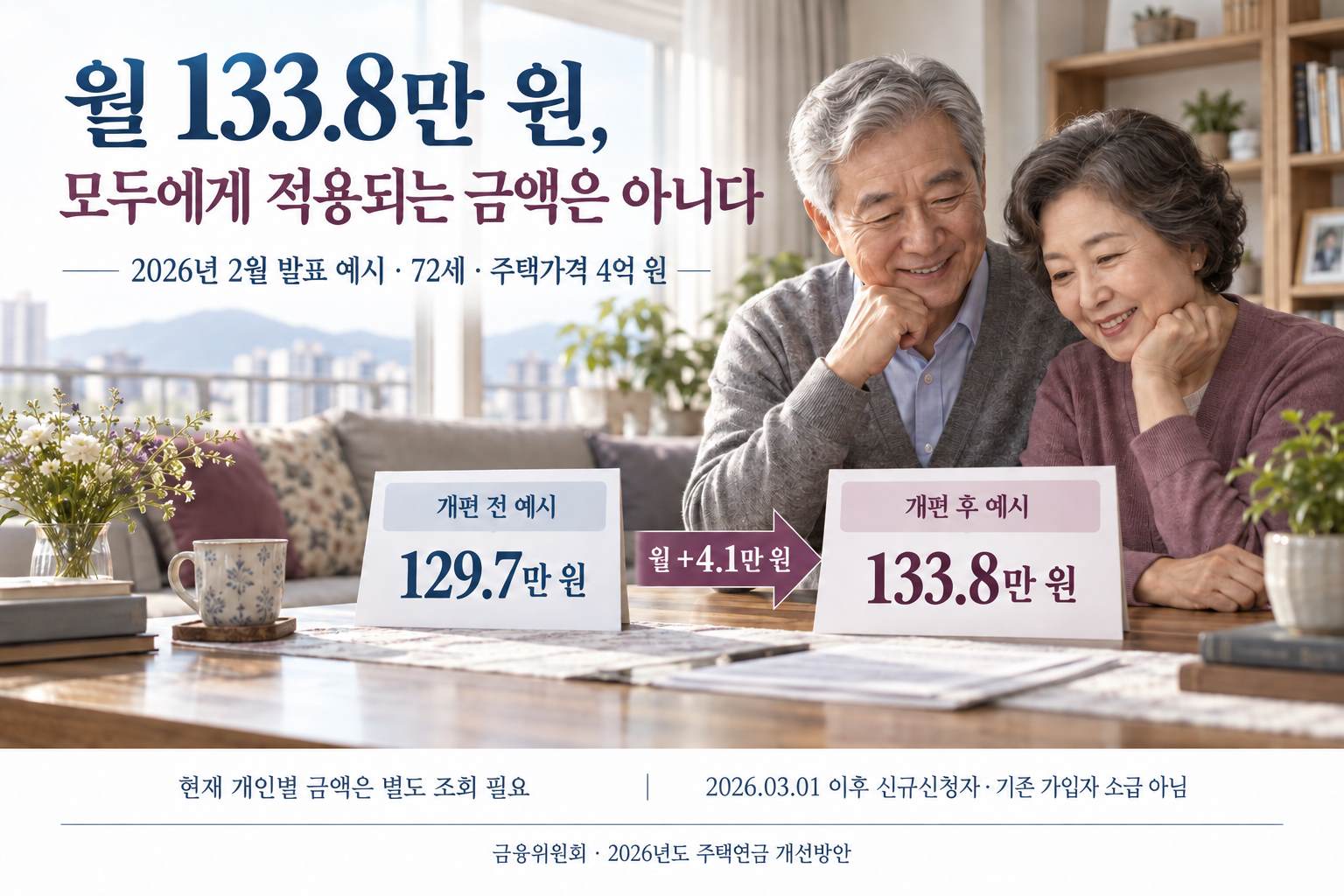 공식 월 지급금 예시의 조건