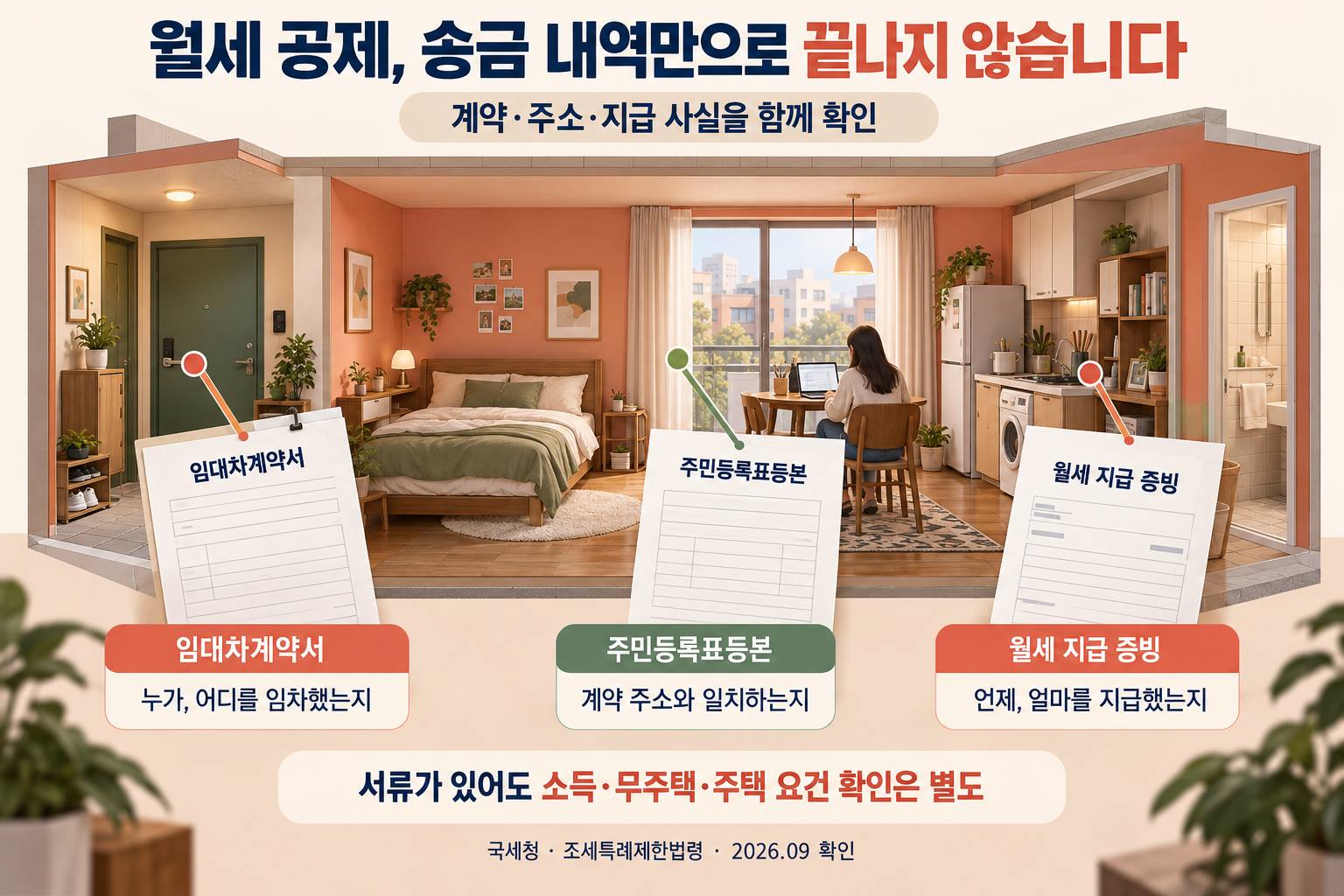 계약·주소·지급 증빙의 관계
