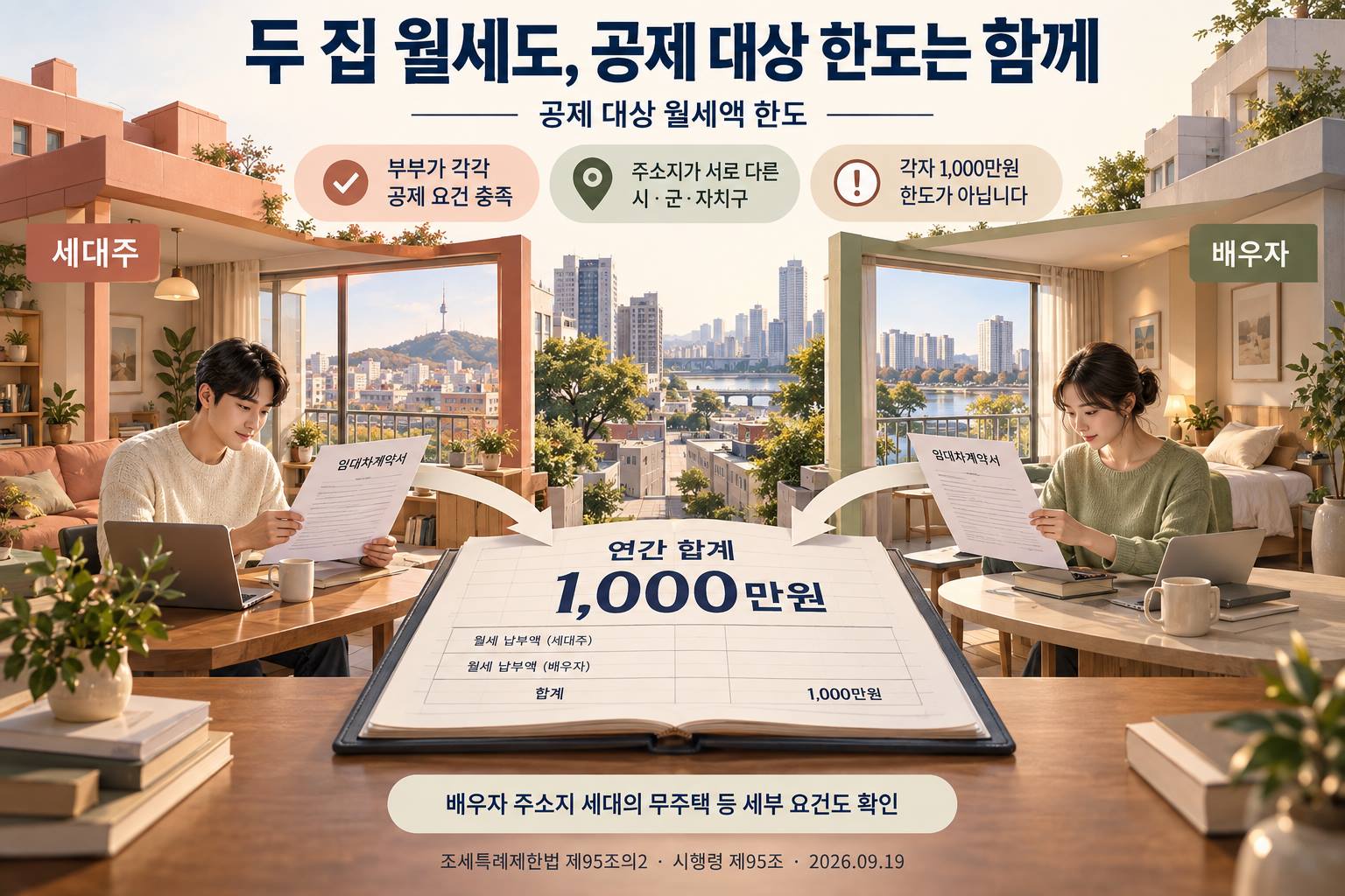 부부 월세액의 합산 한도
