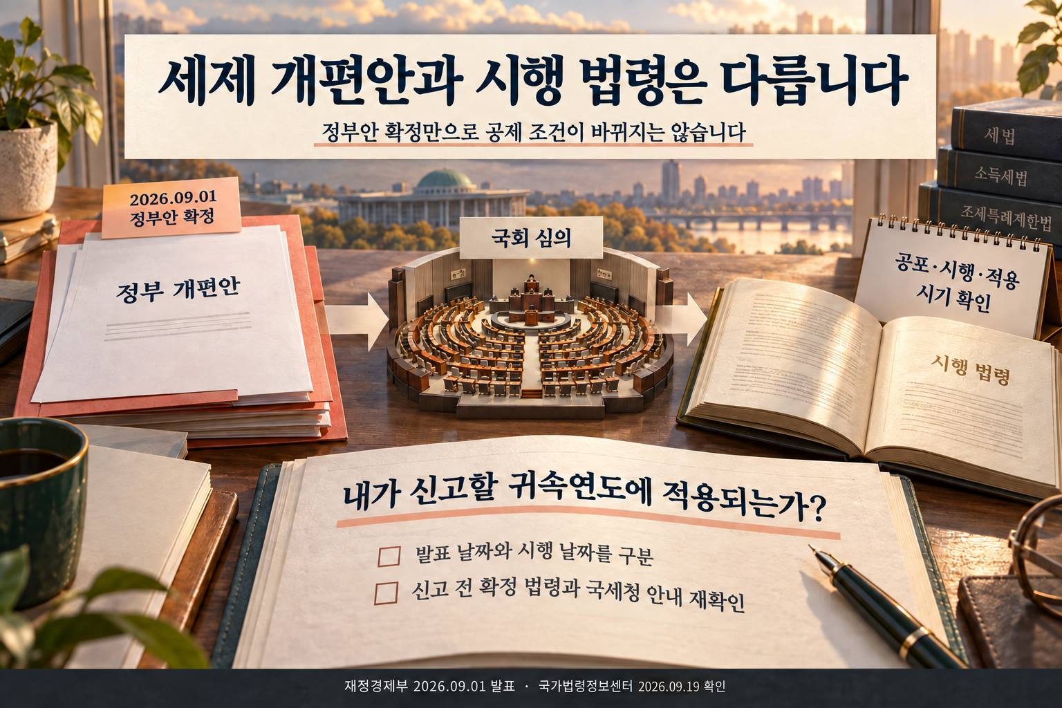 정부안과 시행 법령의 구별