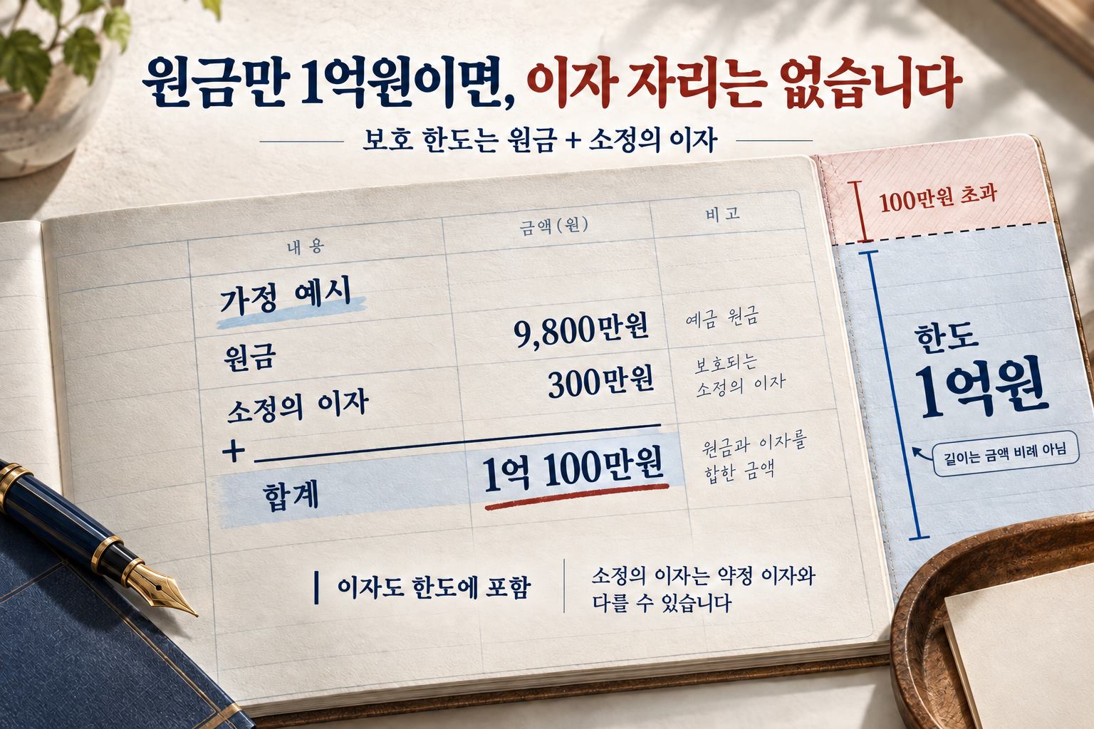 원금과 이자를 합한 한도 계산 예시