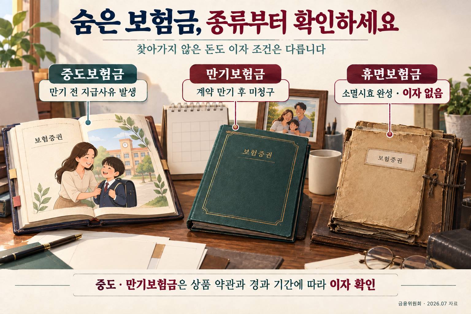 숨은 보험금 세 종류