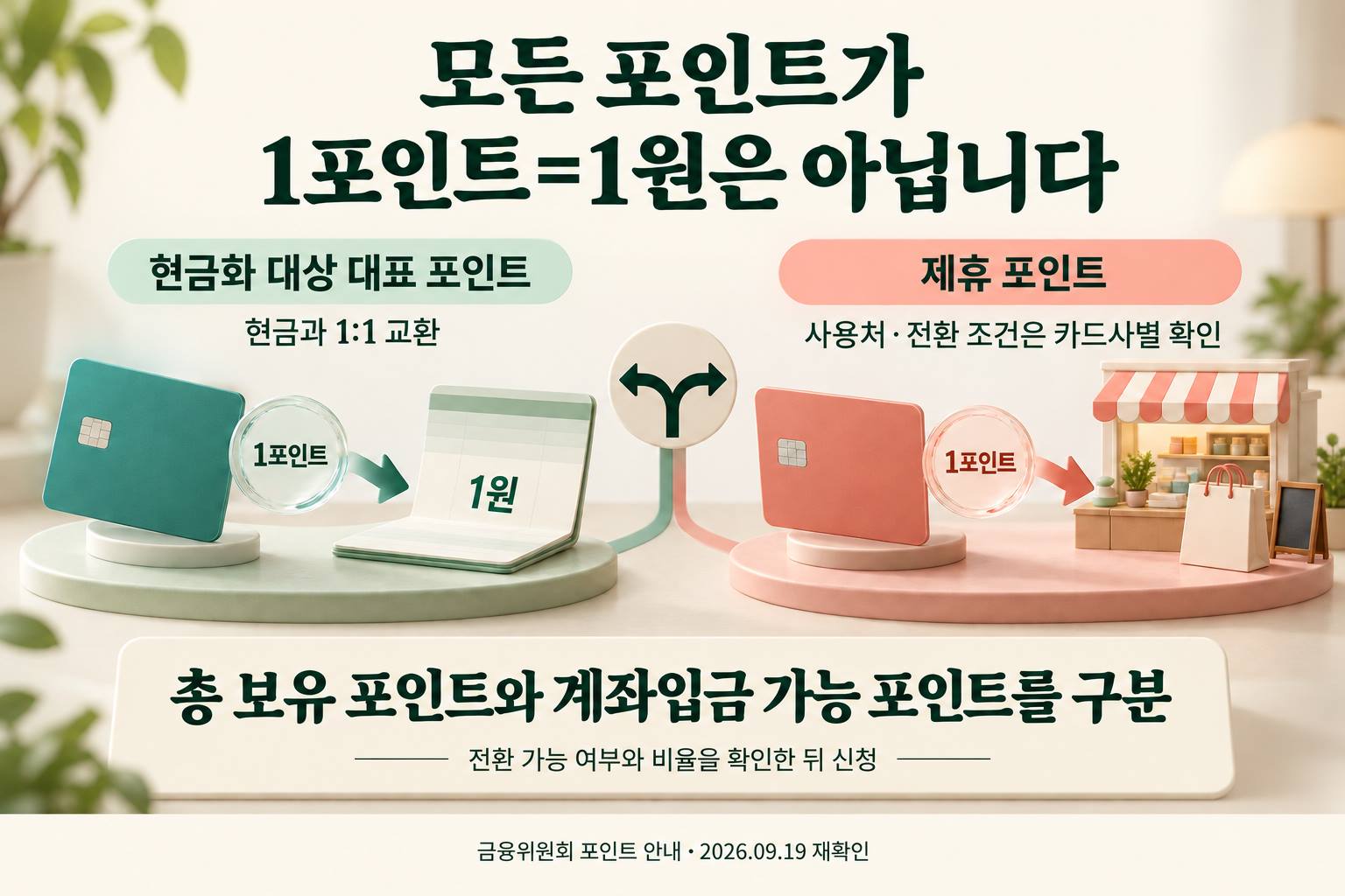 대표 포인트와 제휴 포인트의 비교