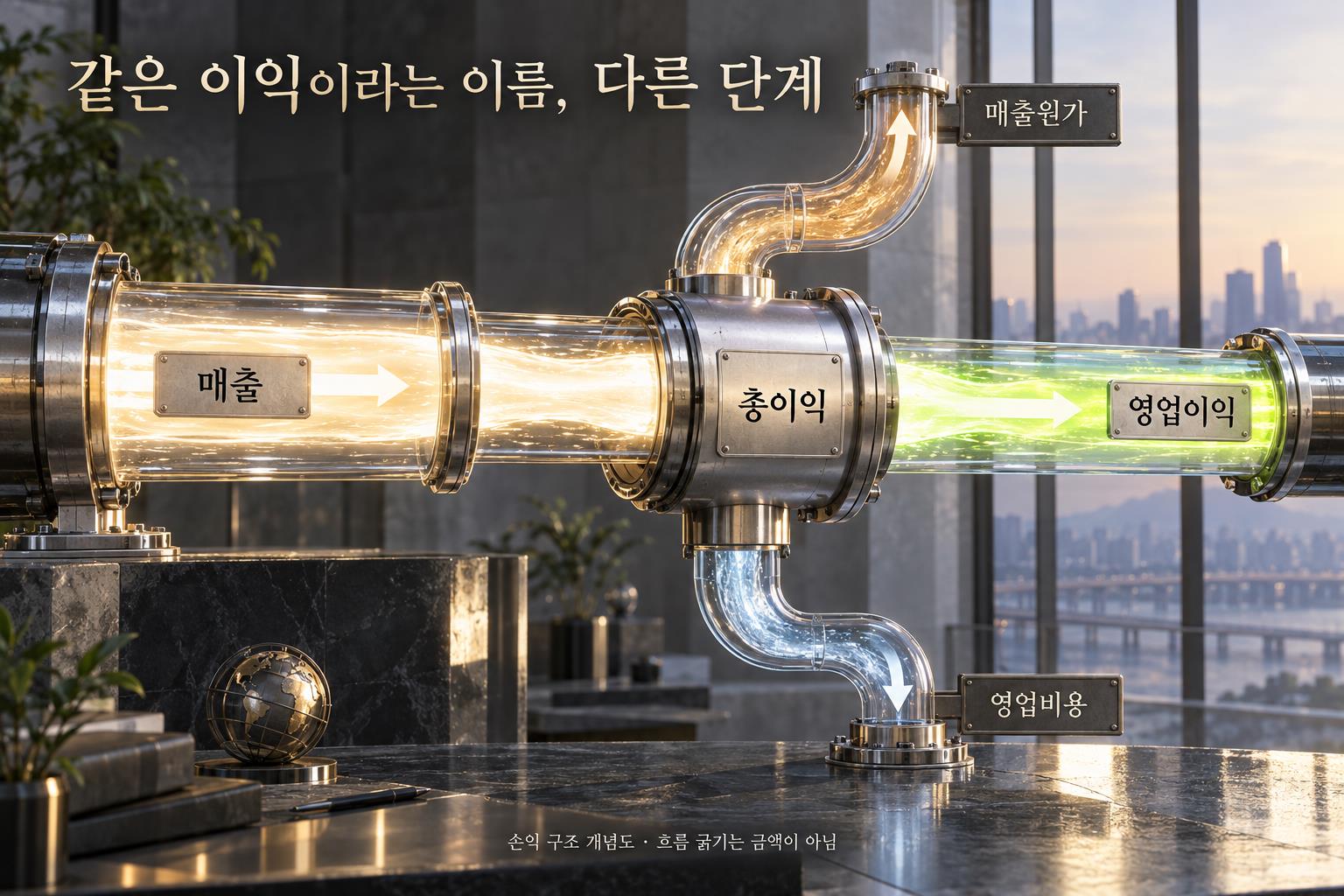 총이익과 영업이익 사이 비용의 차이