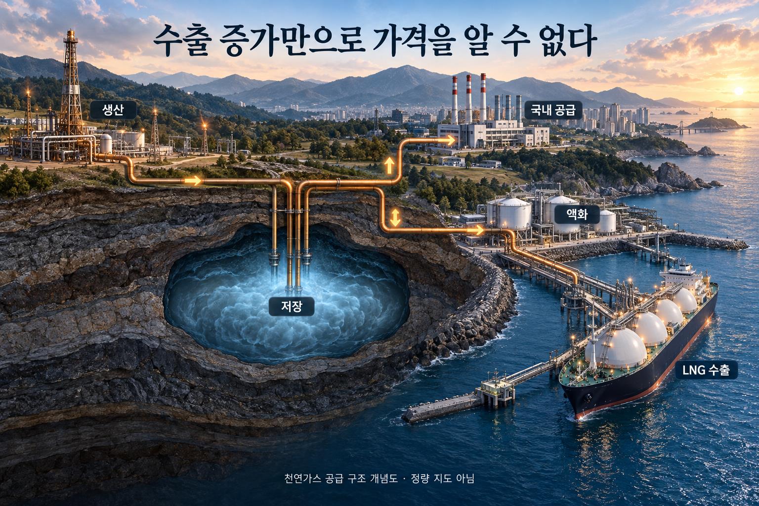 LNG 수출과 국내 가스 가격 사이의 공급 연결