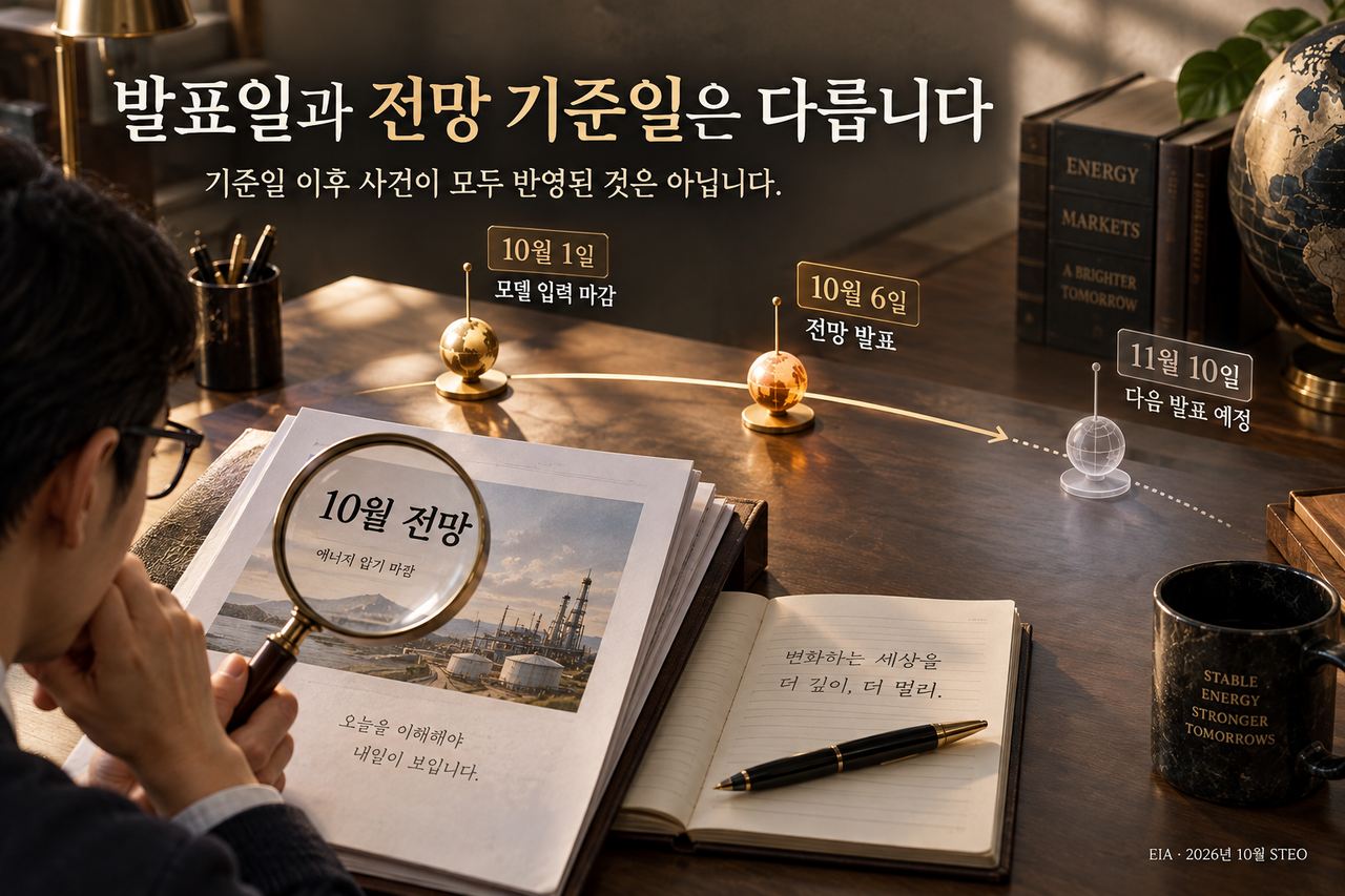10월 전망의 모델 입력 마감은 10월 1일, 발표는 10월 6일이며 다음 발표는 11월 10일로 안내돼 있습니다.